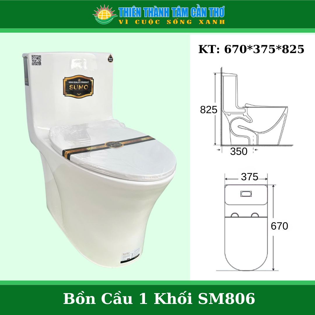Bồn cầu 1 khối Sumo SM806